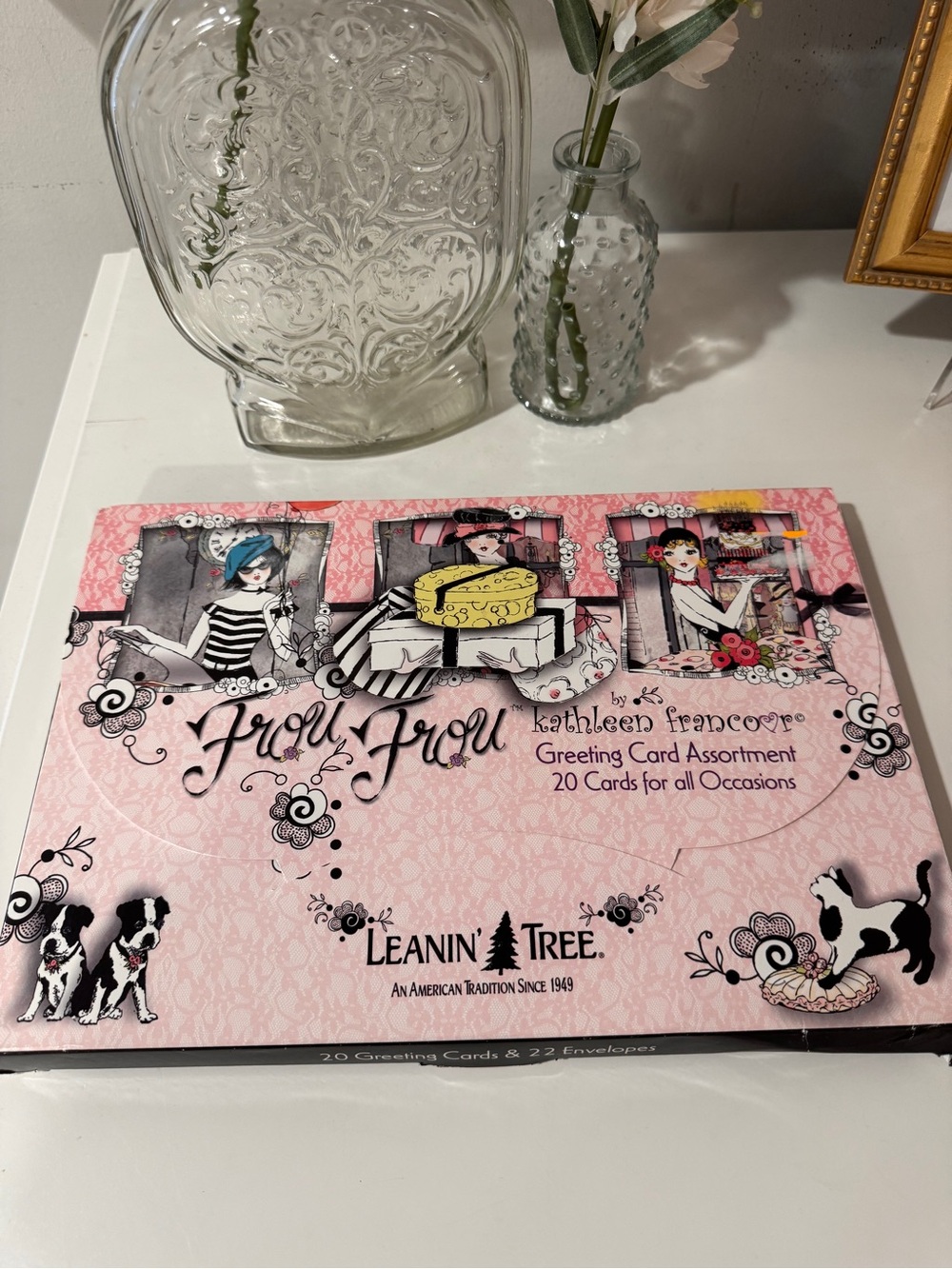 5/10$ Pink 'Frou Frou' Greeting Card Assortment by Kathleen Francoeur